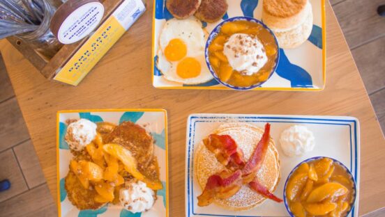 Biscuit Belly's peach menu.