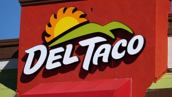 Del Taco signage.