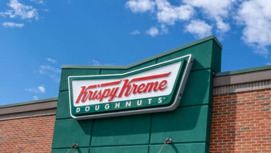 Krispy Kreme signage.