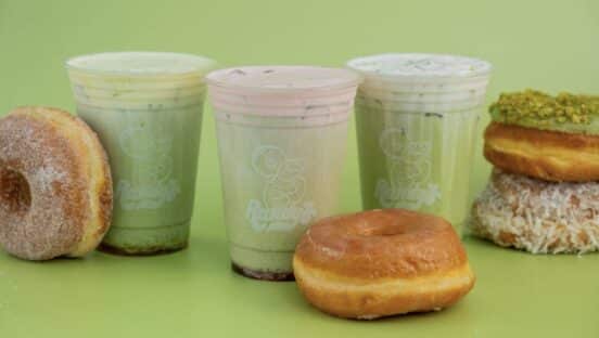 The Matcha donuts.