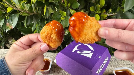Taco Bell nuggets with Diablo Sauce.