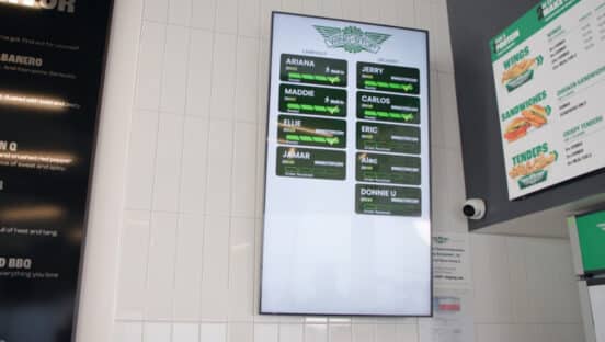 Wingstop order-ready screen.