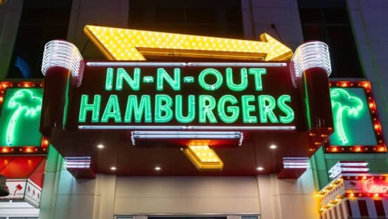 In-N-Out Burger sign in Las Vegas.