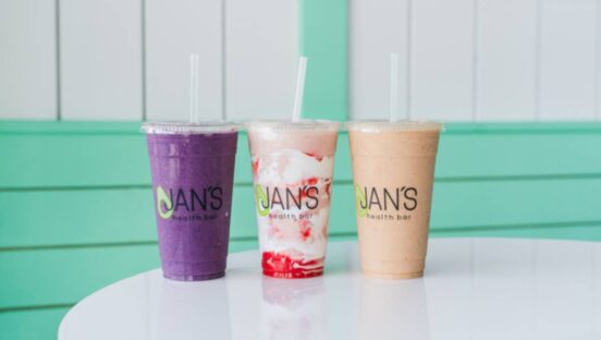 This month, Jan’s introduces a new twist on their smoothies packed with superfood ingredients like colostrum, pasture-fed collagen protein, CoQ10, creatine, essential electrolytes, plant-based protein, and adaptogens.