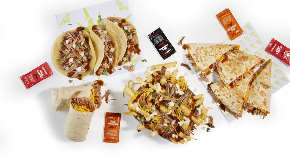 Del Taco's new pork carnitas lineup.