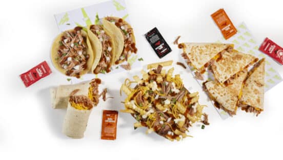 Del Taco's new pork carnitas lineup.