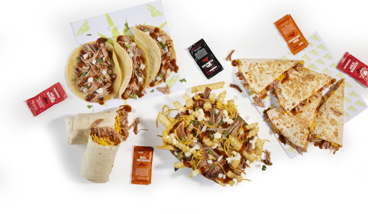 Del Taco's new pork carnitas lineup.