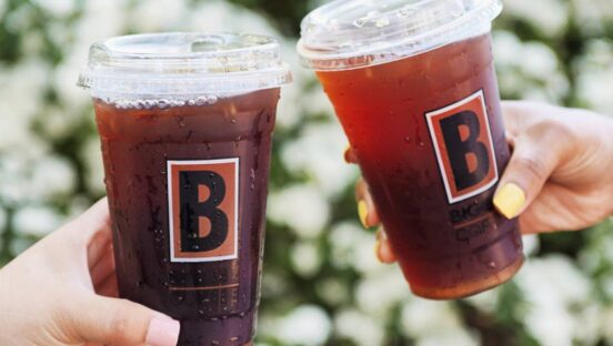 Biggby Coffee cups.