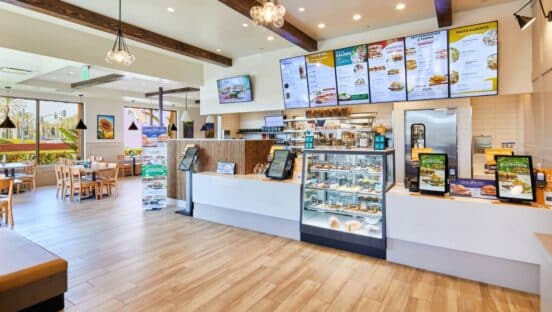 Corner Bakery Cafe interior.