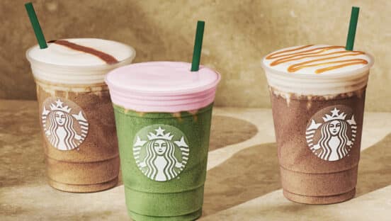 The new Strato Frappuccino drinks from Starbucks.