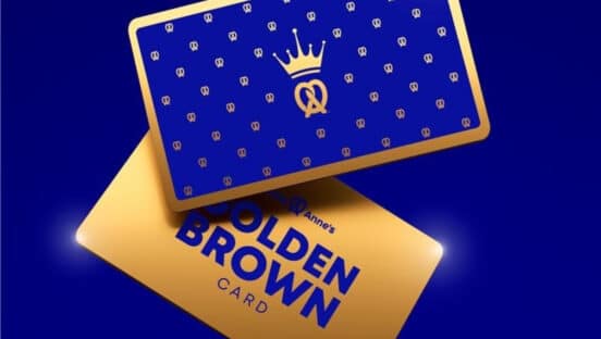 Auntie Anne's Golden Brown Card.