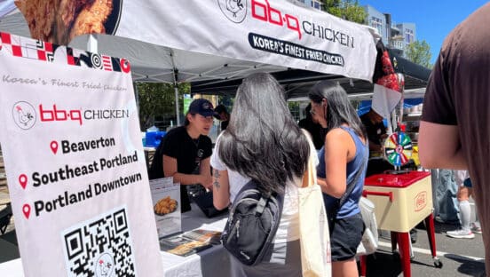 bb.q Chicken at the festival.