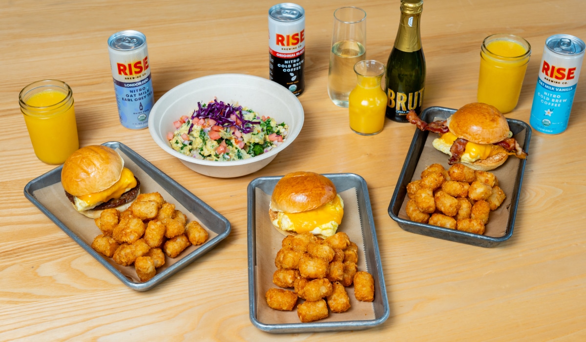 Breakfast items from Big Buns Damn Good Burgers.