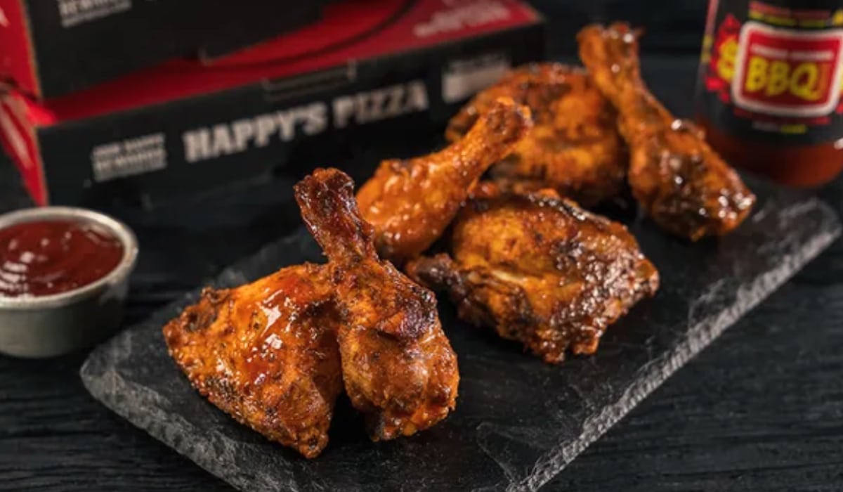 Smoked wings from Happy's Pizza.