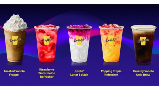A picture of McDonald's drinks.