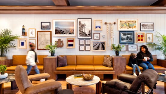 Starbucks' new design centers on warmth and comfort.