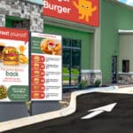 Graphic of outdoor drive-thru signage.
