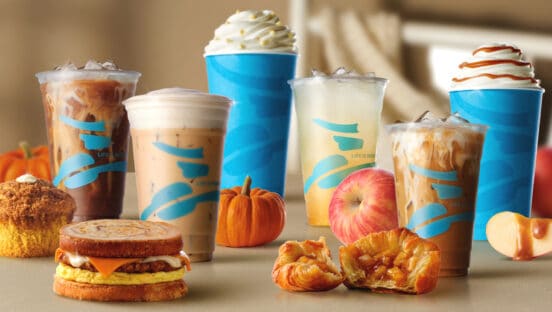Caribou Coffee's fall menu.