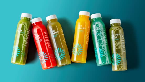 Cold-pressed juices from Nékter Juice Bar.