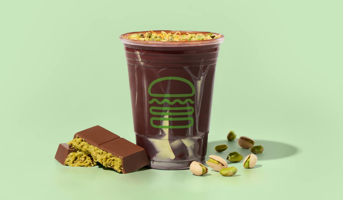 Shake Shack's Dubai Chocolate Pistachio Shake.