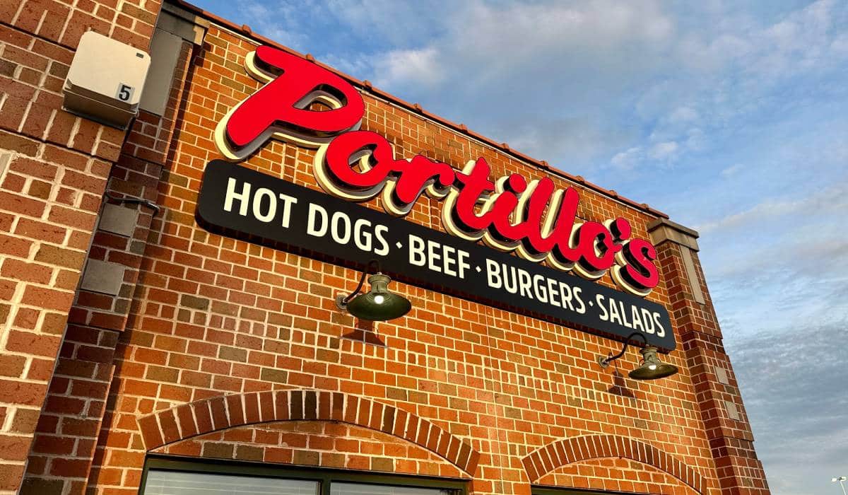 Portillo's signage.