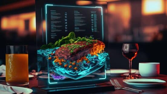 Restaurant tech illustration.