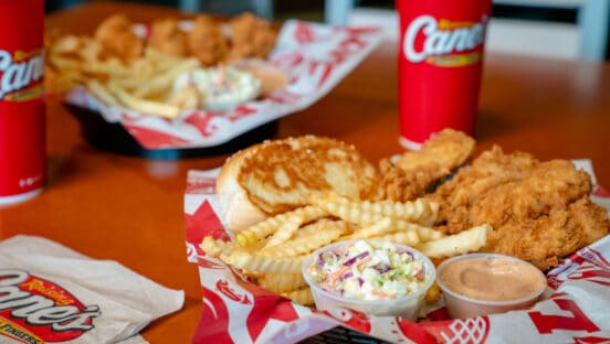 Food from Raising Cane's.