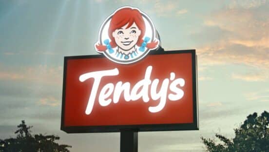 Wendy's Tendy's sign outside.