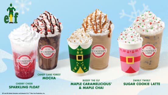 Holiday drinks from Scooter's Coffee.