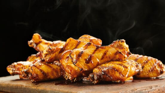 Grilled wings from Atomic Wings.