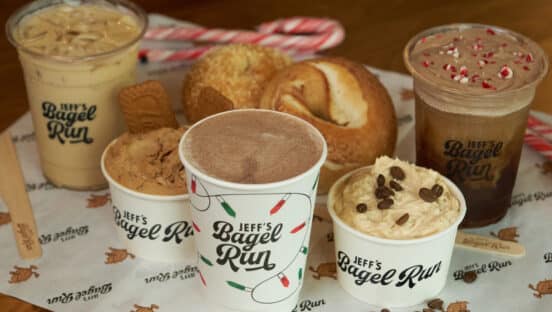 Holiday menu from Jeff's Bagel Run.