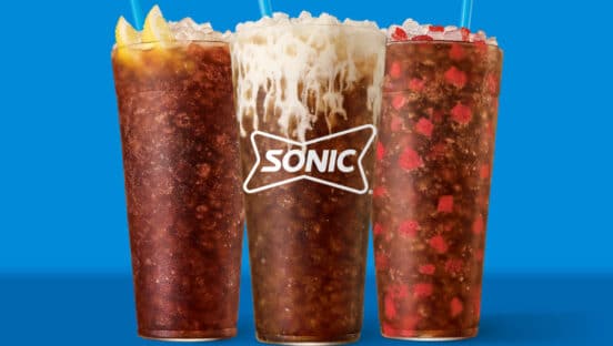 Customized drinks from Sonic.