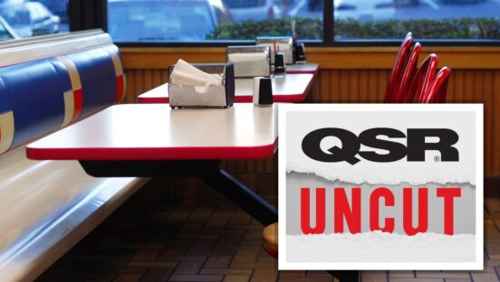QSR Uncut picture and restaurant background.