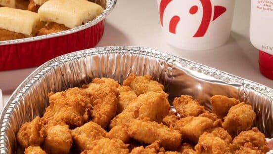 Chick-fil-A heart-shaped tray.