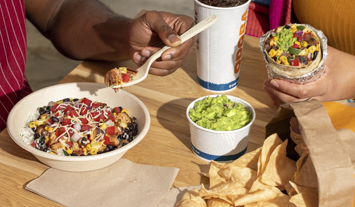 Food from QDOBA.