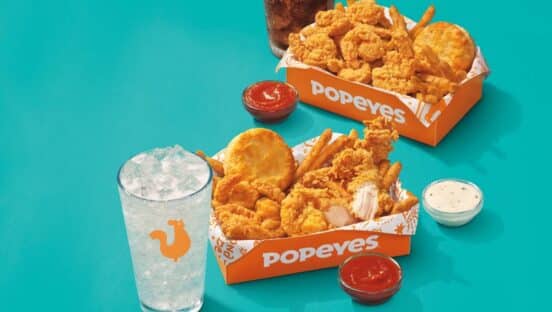 Popeyes seafood box.