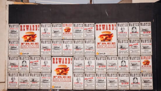 Carl's Jr. wanted poster.