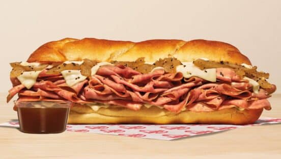 Arby's French Dip Royale Sandwich.