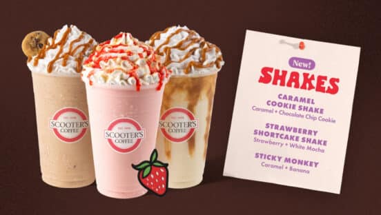 New milkshakes for Scooter's Coffee.