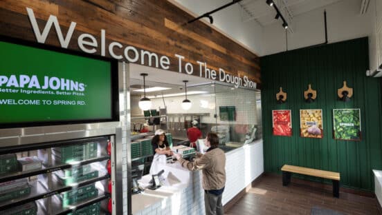Papa Johns interior.