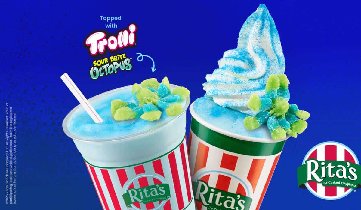 Rita's Releases New Sour Blue Pucker Italian Ice with Trolli - QSR