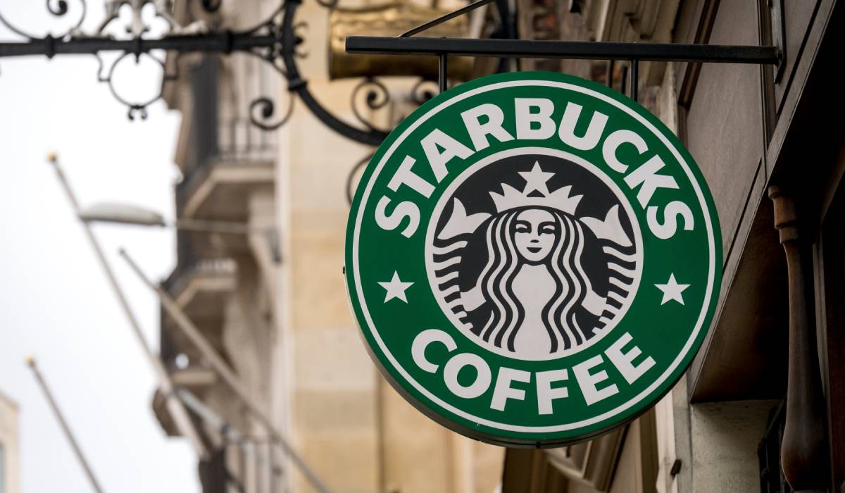 Starbucks signage.