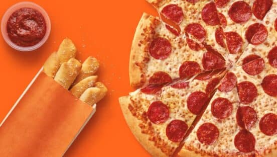 Food from Little Caesars.