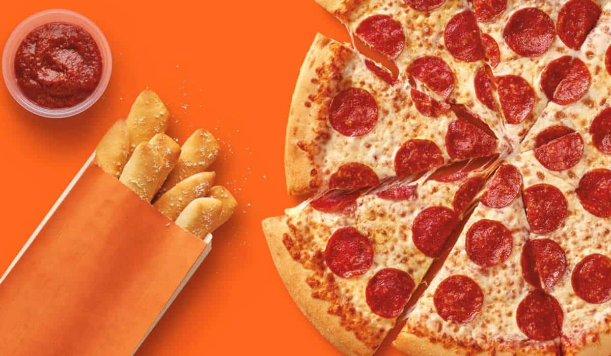 Food from Little Caesars.