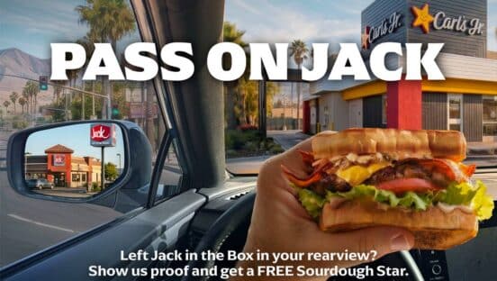 Carl's Jr. graphic.