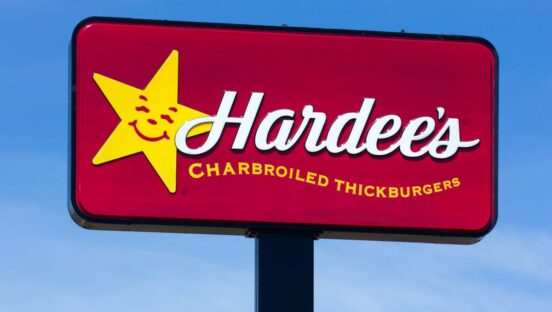 Hardee's signage.