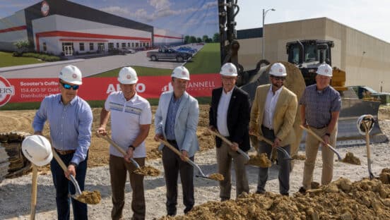 Scooter's Coffee breaking ground.