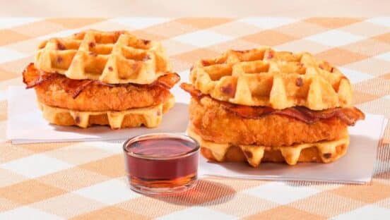 Chick-fil-A chicken and waffles.