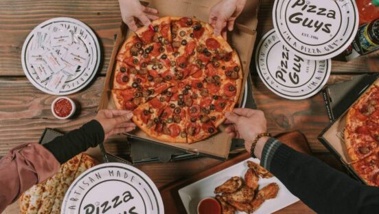 Food from Pizza Guys.