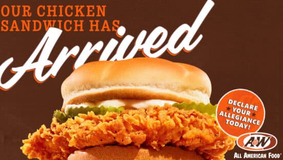 A&W's chicken sandwich.